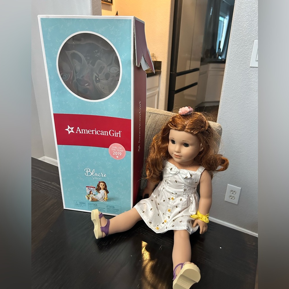 American Girl Blaire Doll in White and Yellow Outfit